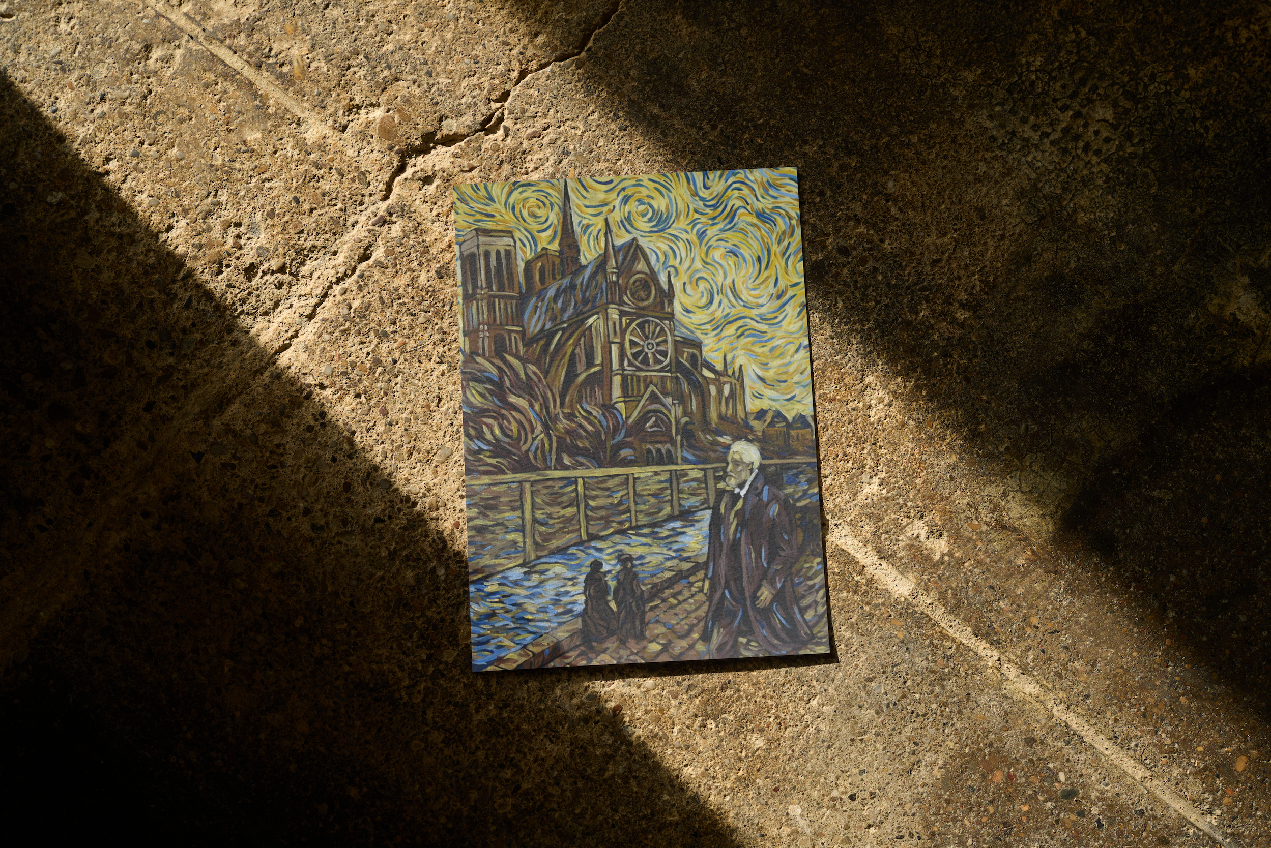 "Notre Dame de Paris" version imprimée de ma toile au format A5