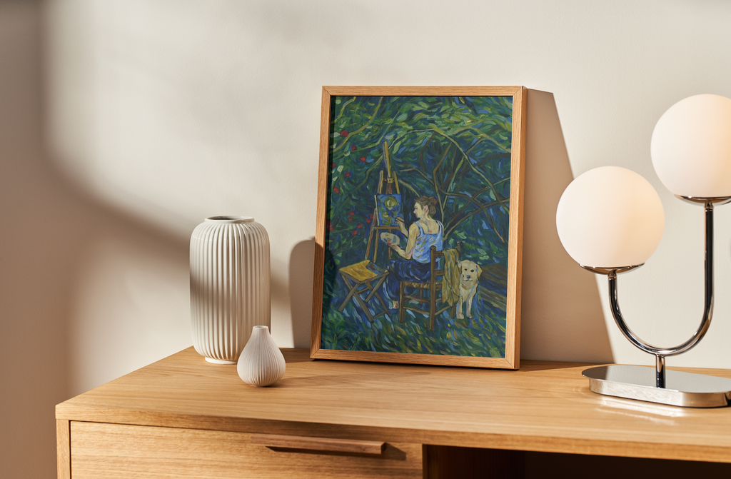 Version imprimée de ma toile peinte dans le style de Van Gogh