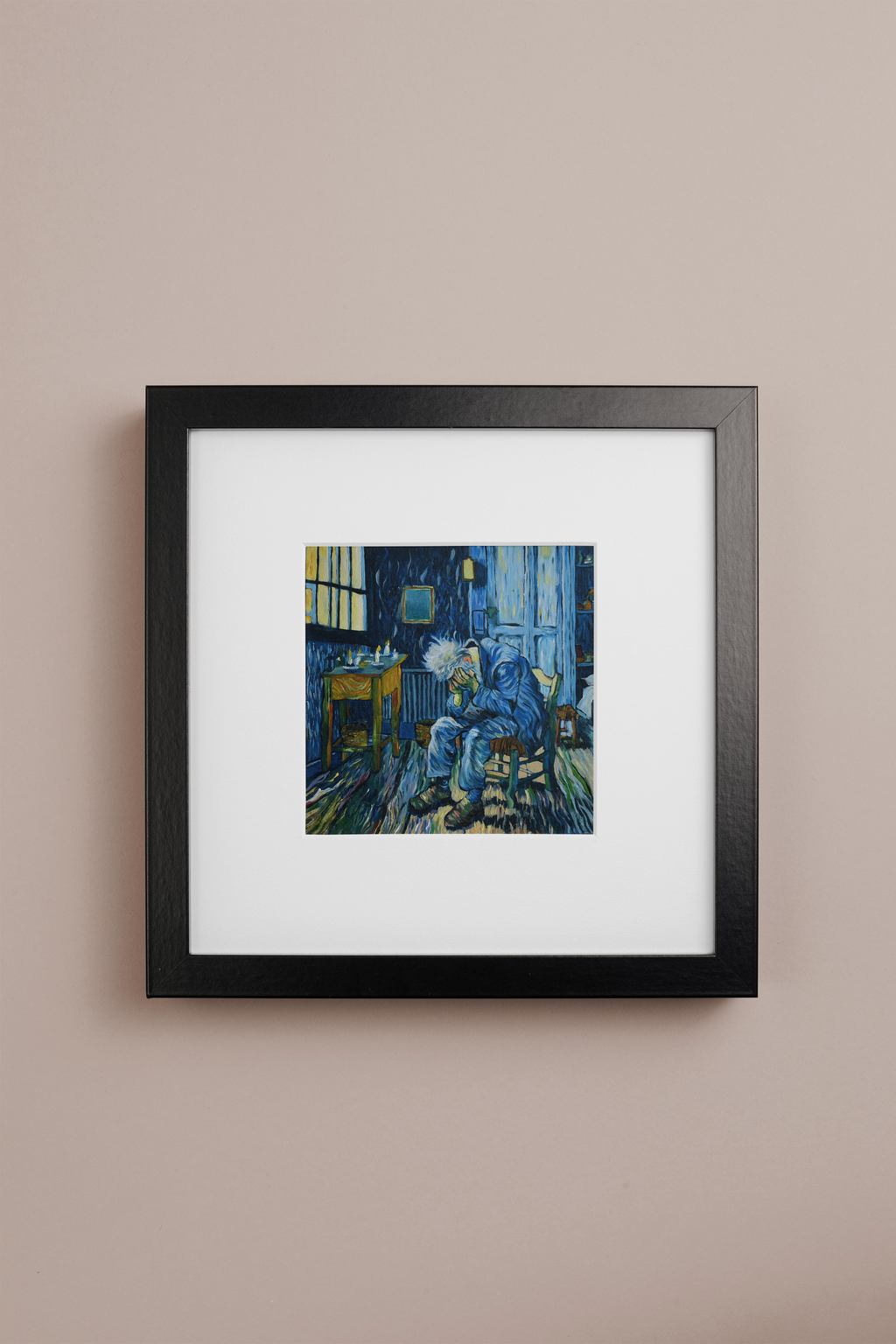 "L'heure bleue" toile version imprimées 21cmx21cm