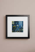 "L'heure bleue" toile version imprimées 21cmx21cm
