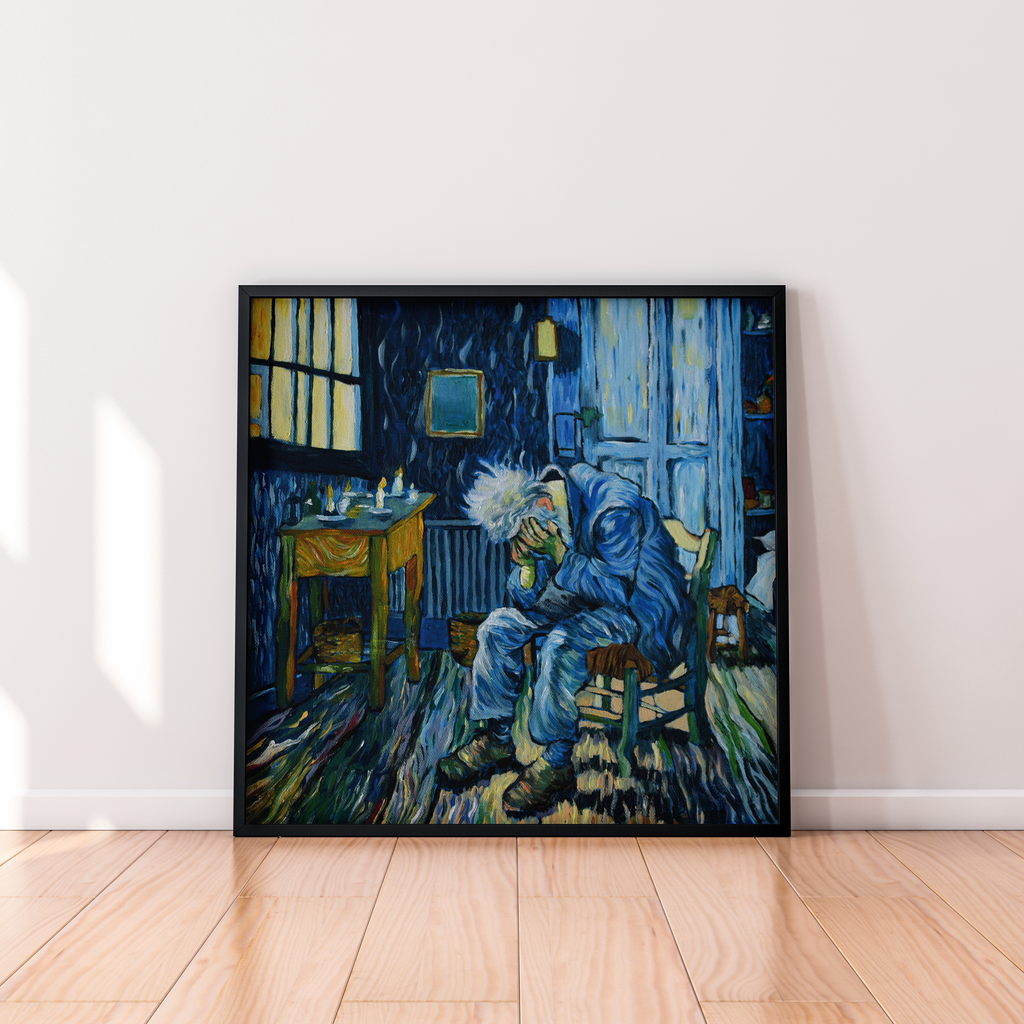 "L'heure bleue" toile version imprimées 21cmx21cm