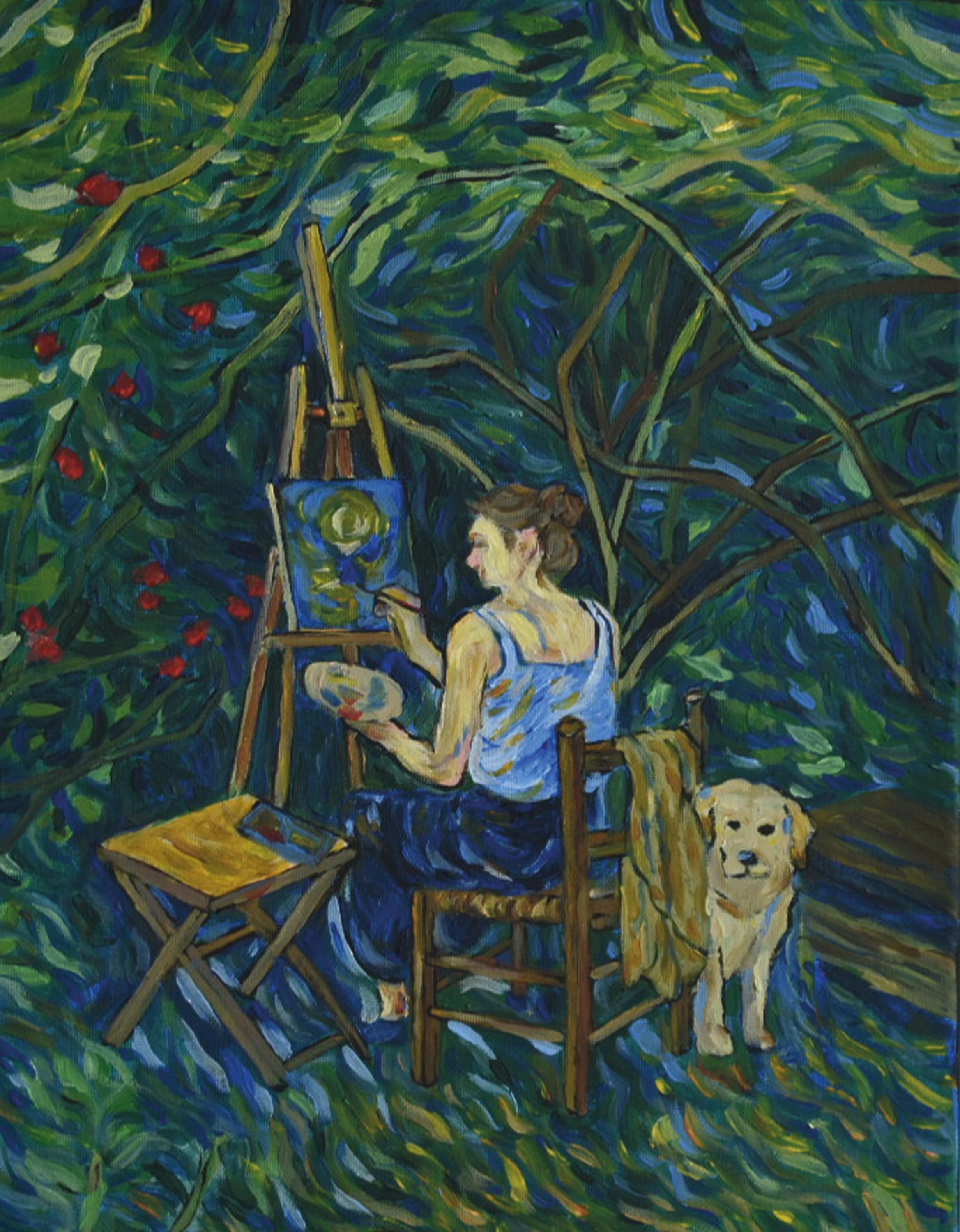 Version imprimée de ma toile peinte dans le style de Van Gogh