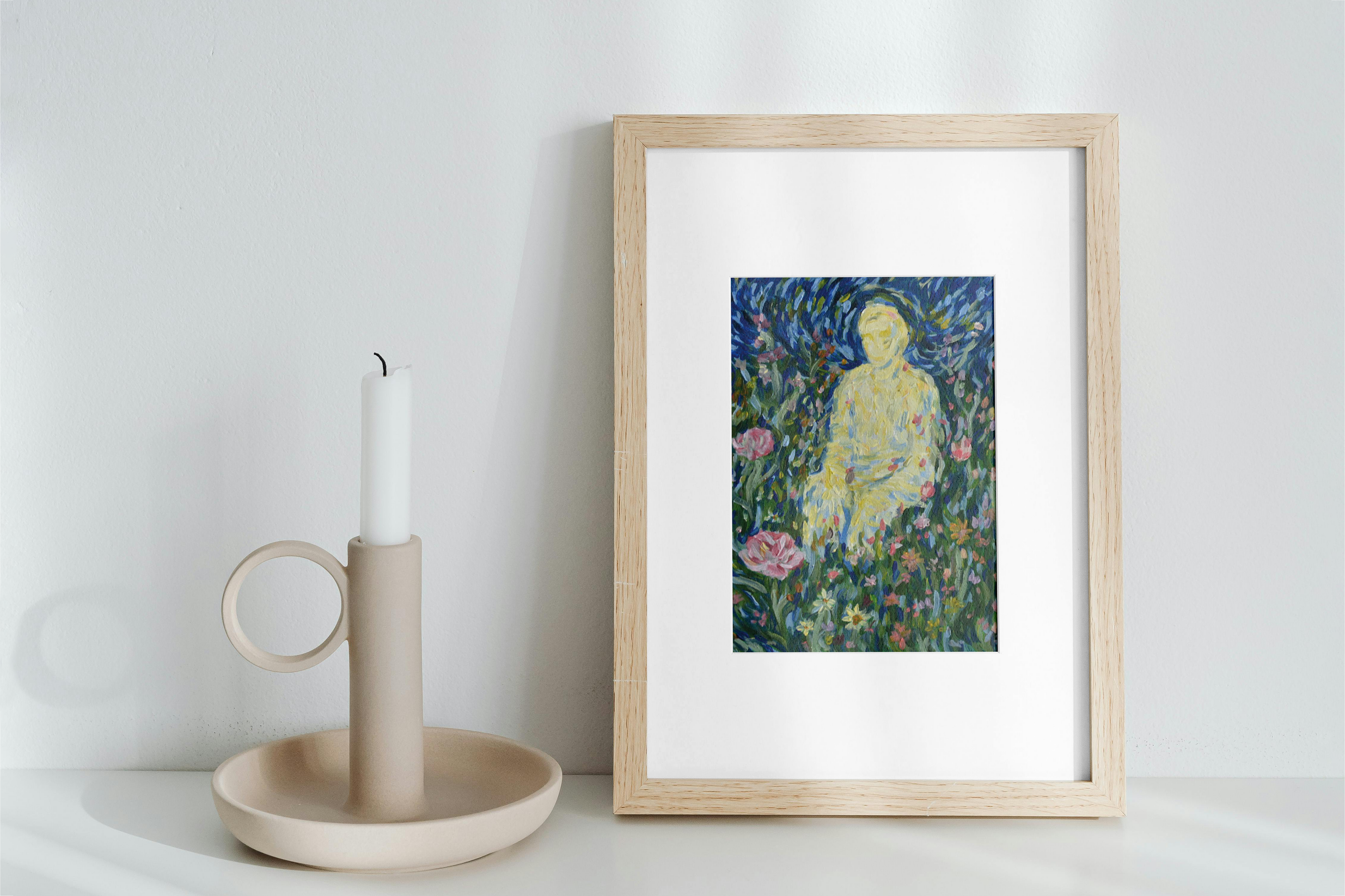 "Une Âme" version imprimée de ma toile au format A5